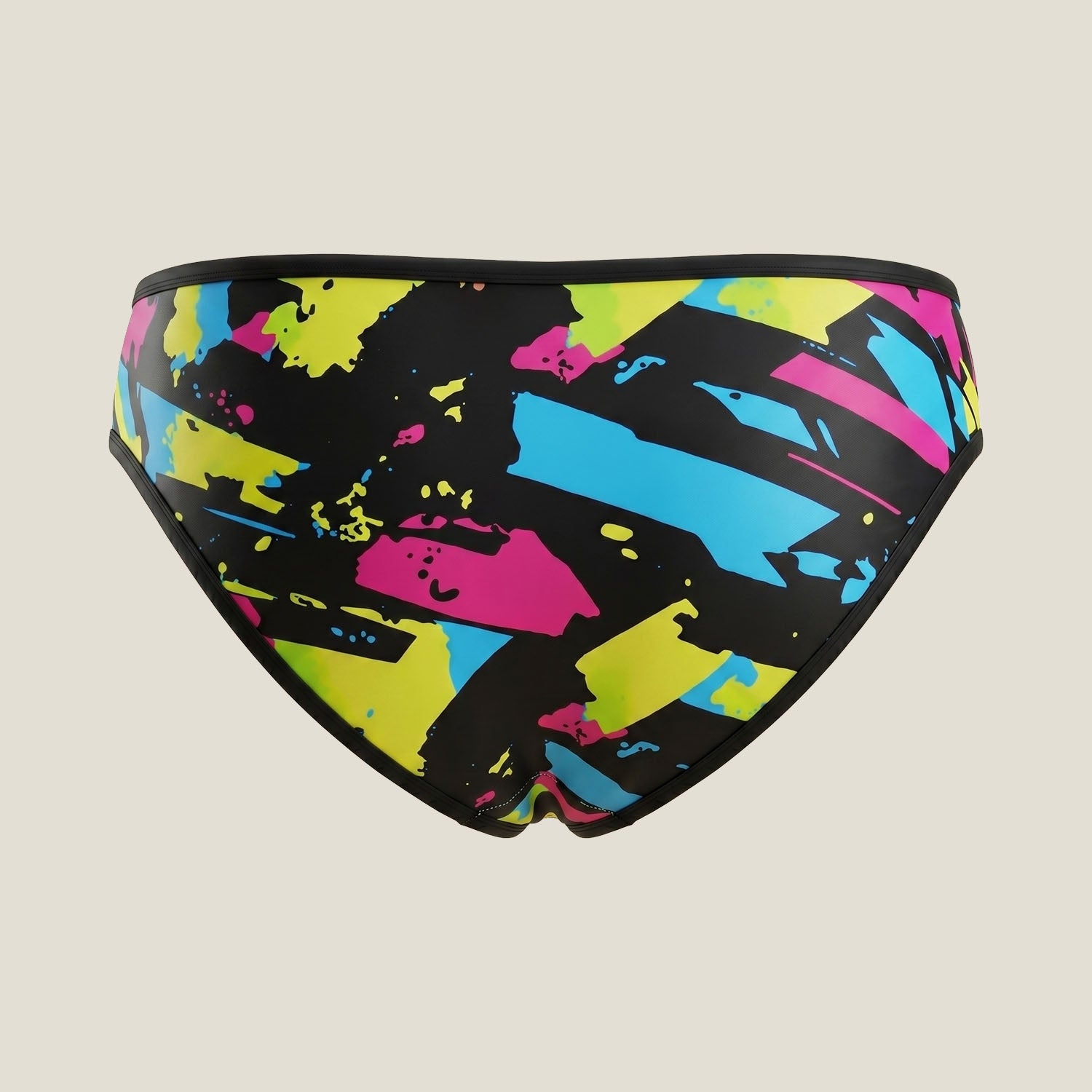 WUKA Lunafly Competition Bikini bottoms, back view — leakproof period swim bottoms for heavy flow