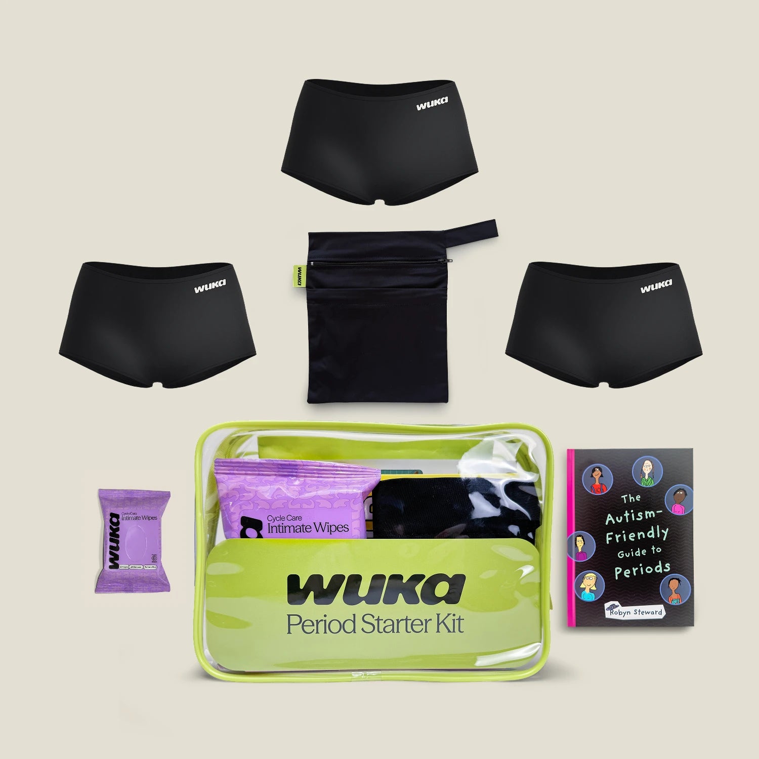 WUKA Teen Period Starter Kit - Boxer - Black