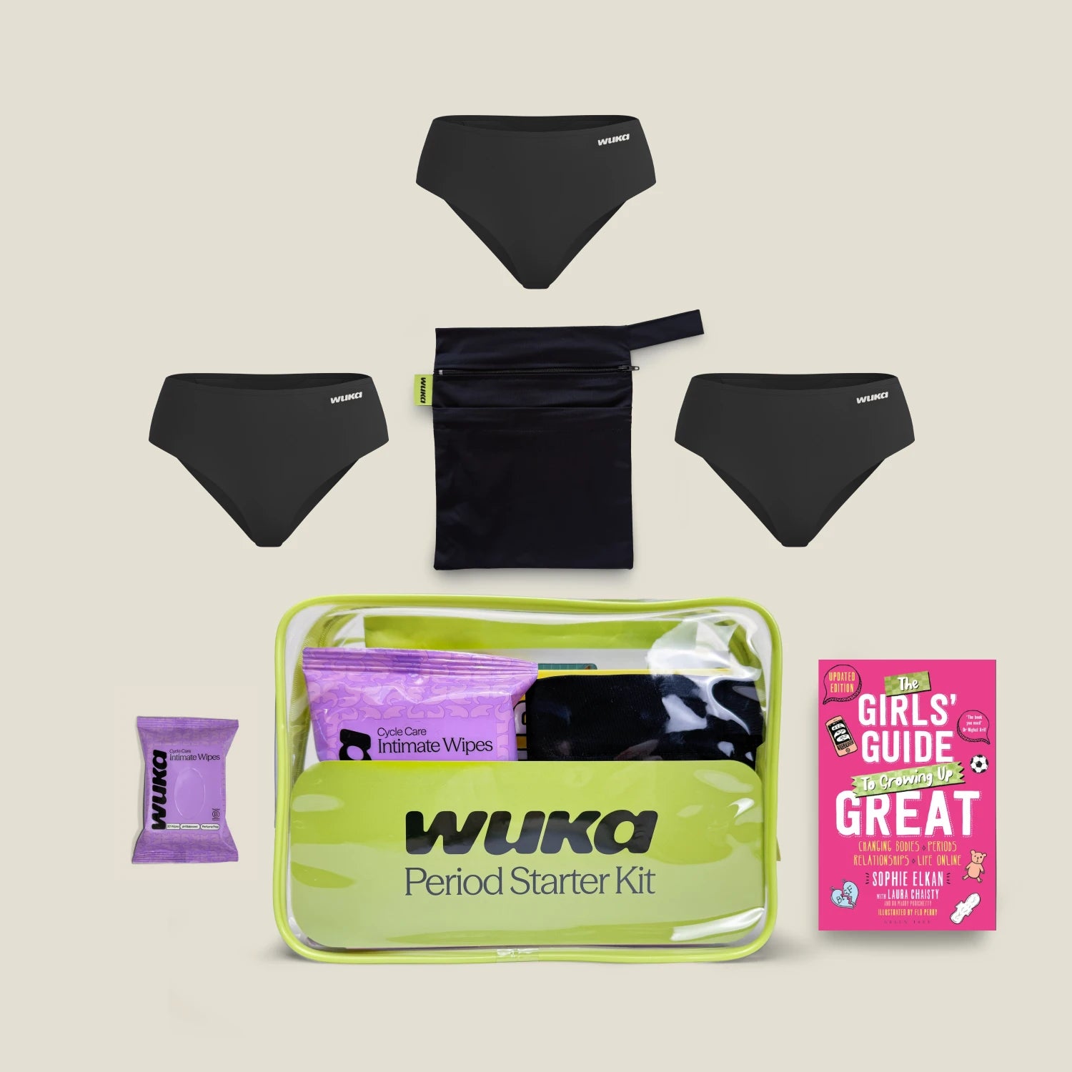 WUKA Teen Period Starter Kit - Midi - Black