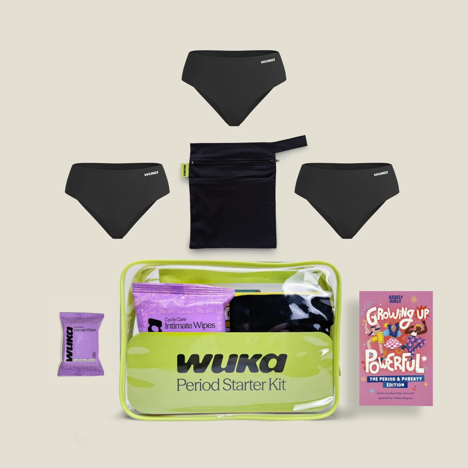 WUKA Teen Period Starter Kit - Midi - Super - Black