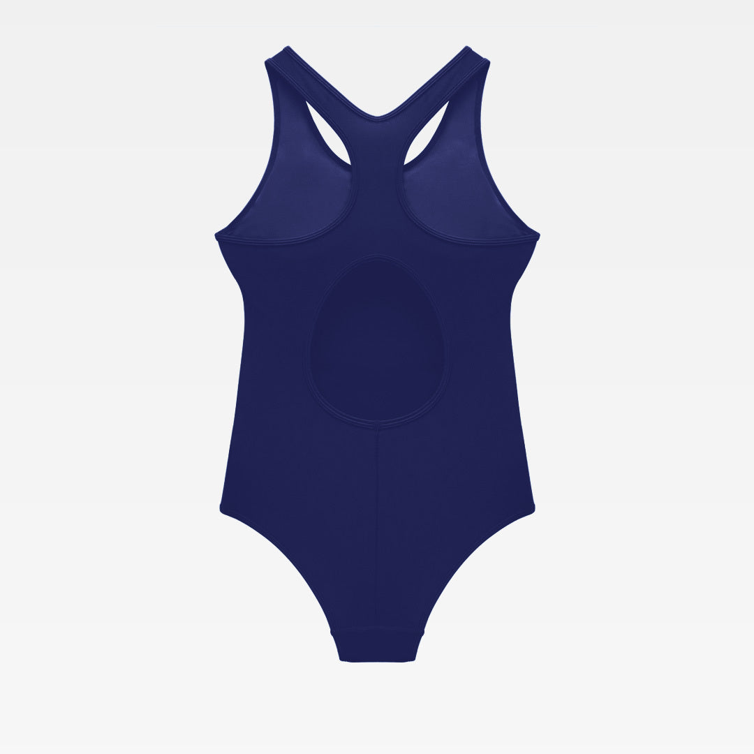 WUKA Teen Period Racerback Swimsuit Style Light to Medium Absorbency Navy Blue Colour 3D Render Back