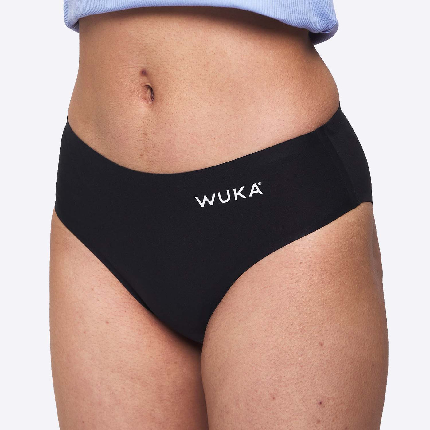 WUKA Teen Stretch Super Period Pants Bikini Brief Style Super Heavy Flow Black Side