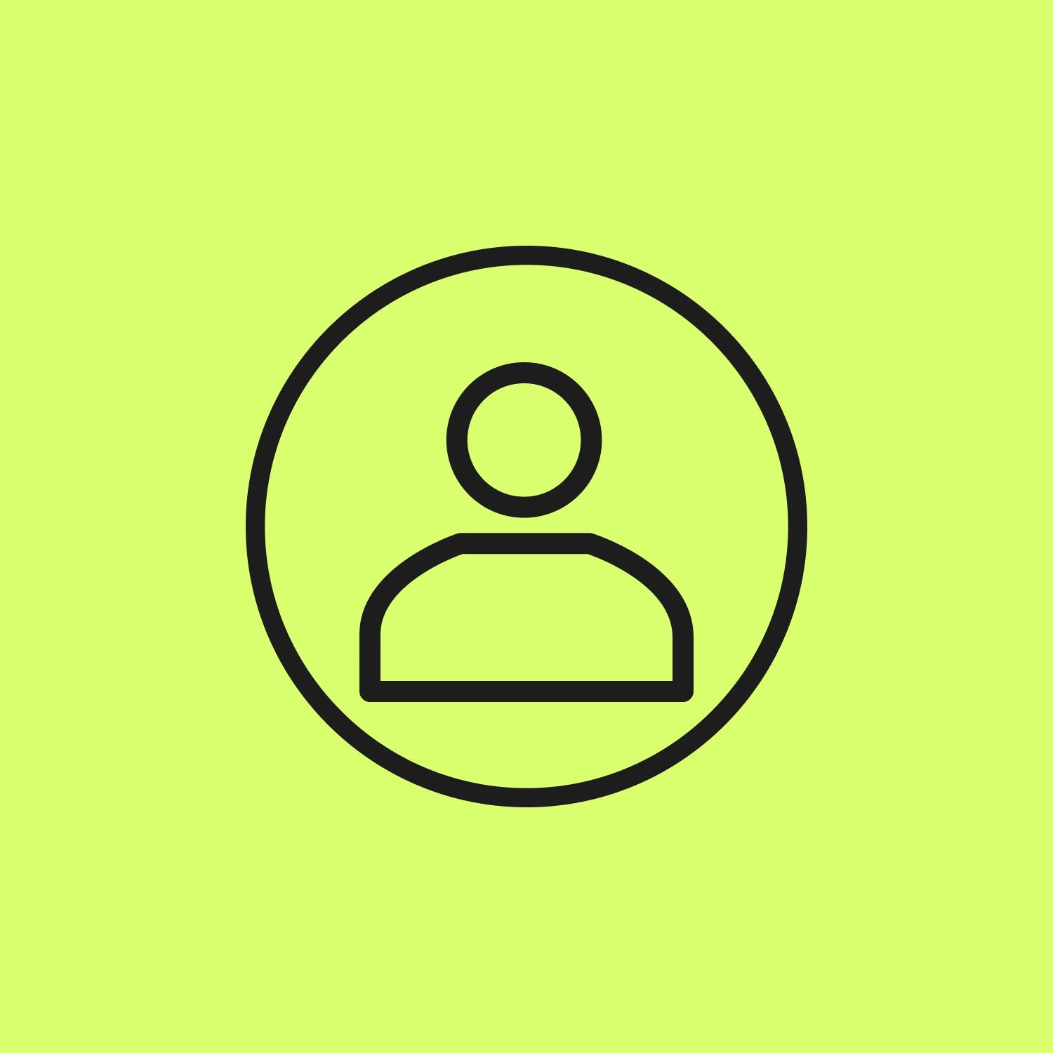 Outline of a person icon on a bright green background, highlighting that 1 in 10 people across the UK struggle to afford period products