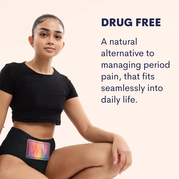 Drug free - A natural alternative to managing period pain, that fits seamlessly into daily life.